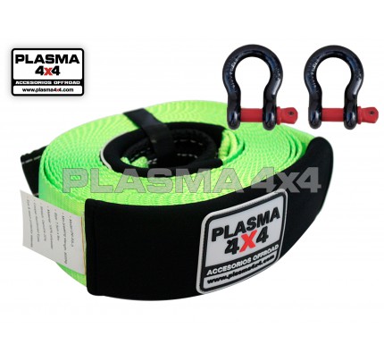 KIT ESLINGA VERDE 9 M 10000 KG 100mm Y 2 GRILLETES 3/4" 4.75Tn